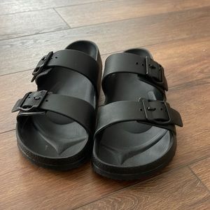 Shade and Shore double strap plastic sandals